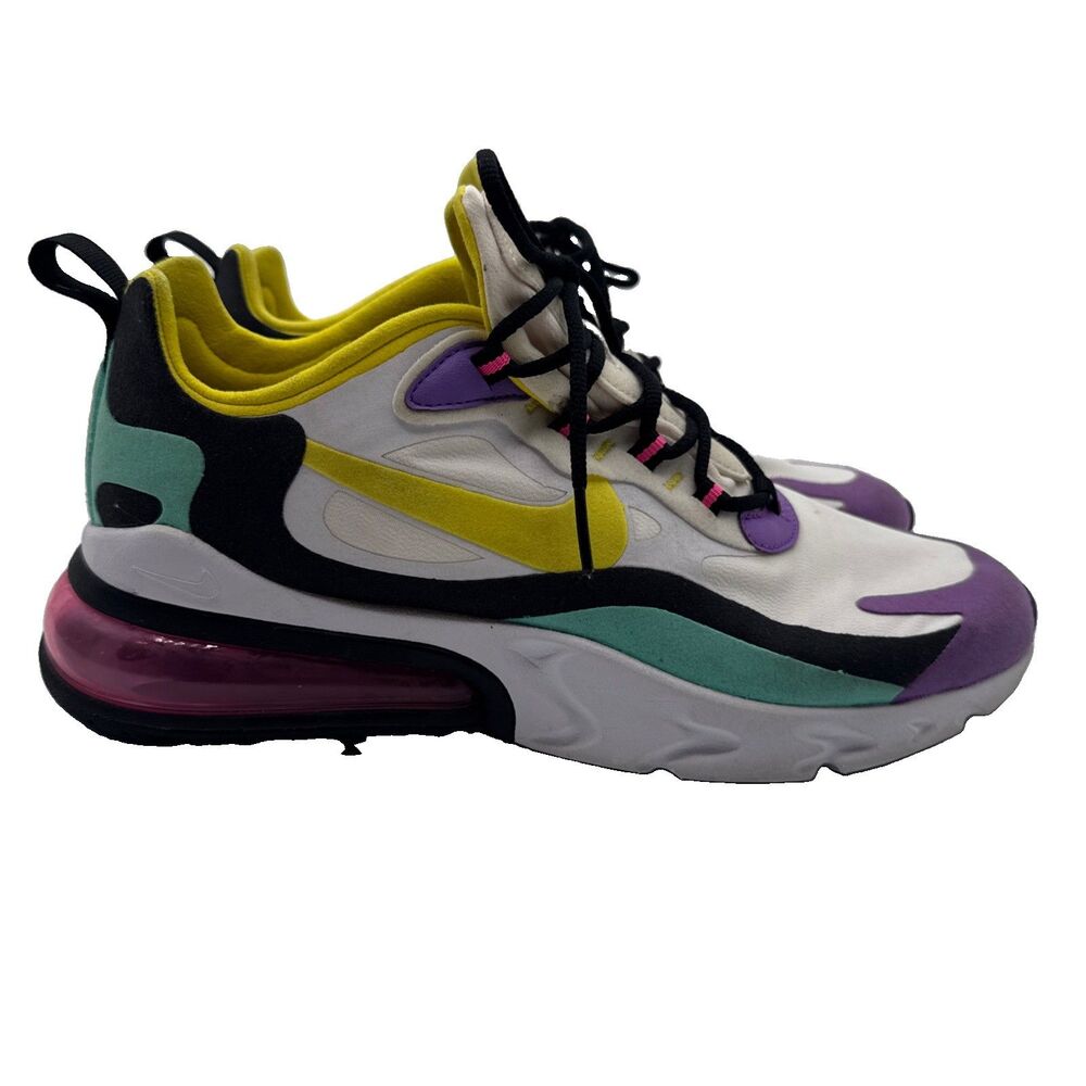 Nike Women's Air Max 270 React Purple Pink Multi Shoes Size 8 AO4971-101
